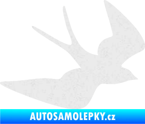 Samolepka Vlaštovka 001 pravá Ultra Metalic bílá