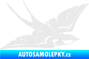 Samolepka Vlaštovka 002 pravá Ultra Metalic bílá