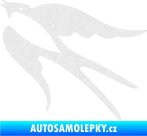 Samolepka Vlaštovka 003 levá Ultra Metalic bílá