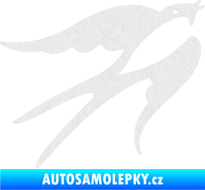 Samolepka Vlaštovka 003 pravá Ultra Metalic bílá