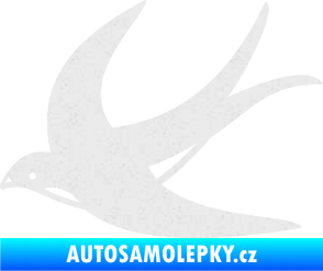 Samolepka Vlaštovka 004 levá Ultra Metalic bílá
