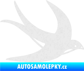 Samolepka Vlaštovka 004 pravá Ultra Metalic bílá