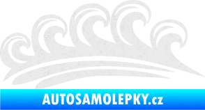 Samolepka Vlny 001 pravá moře Ultra Metalic bílá