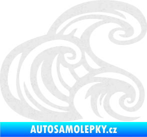 Samolepka Vlny 004 pravá moře Ultra Metalic bílá