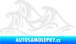 Samolepka Vlny 005 levá moře Ultra Metalic bílá