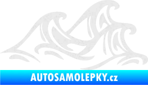 Samolepka Vlny 005 pravá moře Ultra Metalic bílá