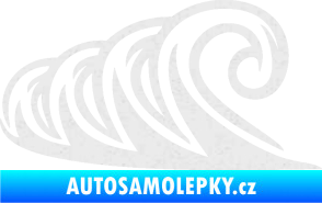 Samolepka Vlny 006 levá moře Ultra Metalic bílá