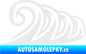 Samolepka Vlny 006 pravá moře Ultra Metalic bílá