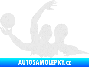 Samolepka Vodní pólo 001 levá Ultra Metalic bílá