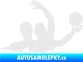 Samolepka Vodní pólo 001 pravá Ultra Metalic bílá