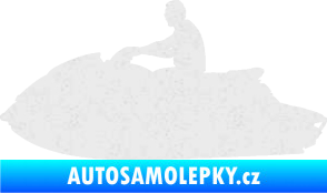 Samolepka Vodní skútr 003 levá Ultra Metalic bílá