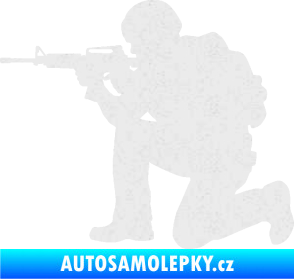 Samolepka Voják 007 levá Ultra Metalic bílá