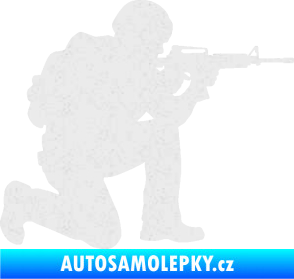 Samolepka Voják 007 pravá Ultra Metalic bílá