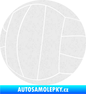 Samolepka Volejbalový míč 003 Ultra Metalic bílá