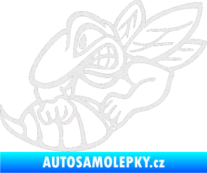 Samolepka Vosa levá Ultra Metalic bílá