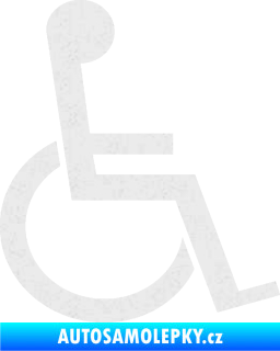 Samolepka Vozíčkář 001 invalida Ultra Metalic bílá