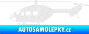 Samolepka Vrtulník 001 levá helikoptéra Ultra Metalic bílá