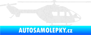 Samolepka Vrtulník 001 pravá helikoptéra Ultra Metalic bílá