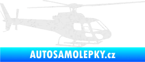 Samolepka Vrtulník 002 pravá helikoptéra Ultra Metalic bílá