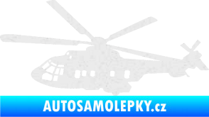 Samolepka Vrtulník 003 levá helikoptéra Ultra Metalic bílá