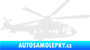 Samolepka Vrtulník 003 pravá helikoptéra Ultra Metalic bílá