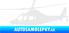 Samolepka Vrtulník 004 levá helikoptéra Ultra Metalic bílá