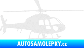 Samolepka Vrtulník 007 pravá helikoptéra Ultra Metalic bílá