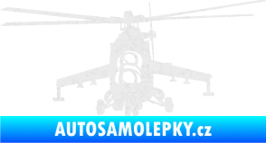 Samolepka Vrtulník 009 levá helikoptéra Ultra Metalic bílá