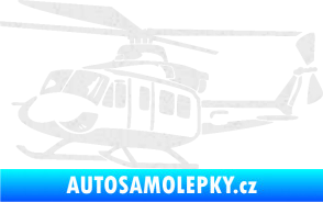 Samolepka Vrtulník 010 levá helikoptéra Ultra Metalic bílá