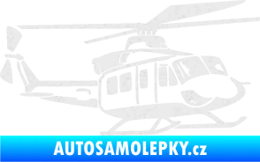 Samolepka Vrtulník 010 pravá helikoptéra Ultra Metalic bílá