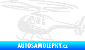 Samolepka Vrtulník 012 levá helikoptéra Ultra Metalic bílá