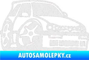 Samolepka VW Golf 3 karikatura pravá Ultra Metalic bílá