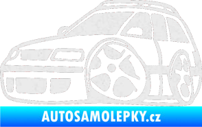 Samolepka VW Passat b6 karikatura levá Ultra Metalic bílá