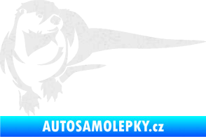 Samolepka Vydra 001 pravá Ultra Metalic bílá