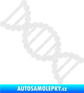 Samolepka Vzorec DNA levá Ultra Metalic bílá