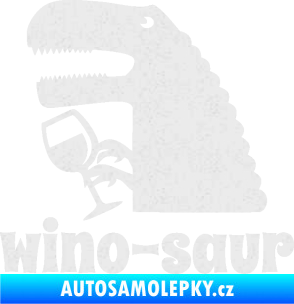 Samolepka Wino - saur 001 levá vínečko Ultra Metalic bílá