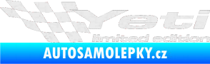 Samolepka Yeti limited edition levá Ultra Metalic bílá