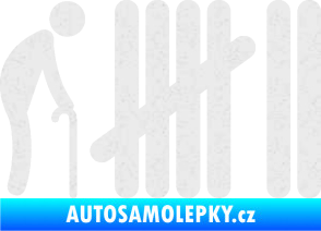 Samolepka Zářezy 005  Ultra Metalic bílá