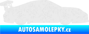 Samolepka Závodní auto 001 pravá Ultra Metalic bílá