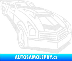 Samolepka Závodní auto 003 pravá Ultra Metalic bílá