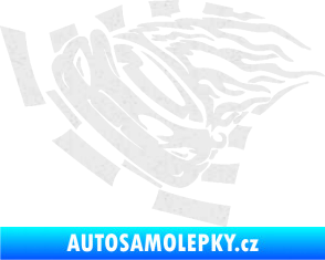 Samolepka Závodní auto 004 levá Ultra Metalic bílá