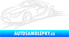 Samolepka Závodní auto 007 levá Ultra Metalic bílá