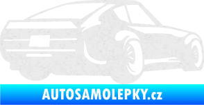 Samolepka Závodní auto 009 pravá Ultra Metalic bílá