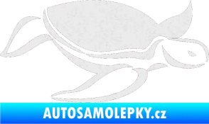 Samolepka Želva 002 pravá Ultra Metalic bílá