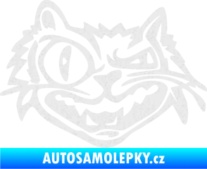 Samolepka Zlý kocour levá Ultra Metalic bílá