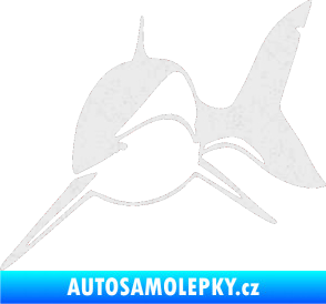 Samolepka Žralok 004 levá Ultra Metalic bílá