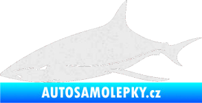 Samolepka Žralok 008 levá Ultra Metalic bílá