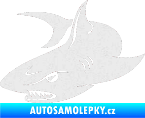 Samolepka Žralok 012 levá Ultra Metalic bílá