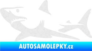 Samolepka Žralok 015 levá Ultra Metalic bílá