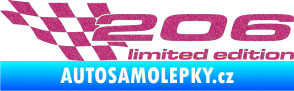 Samolepka 206 limited edition levá Ultra Metalic růžová